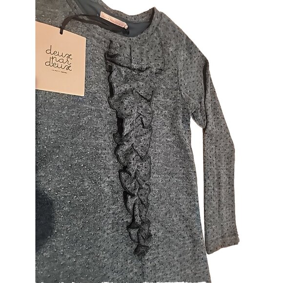 new DEUX PAR DEUX  size 10 youth girls long sleeve tunic Sweater fun party Dress - Picture 2 of 5